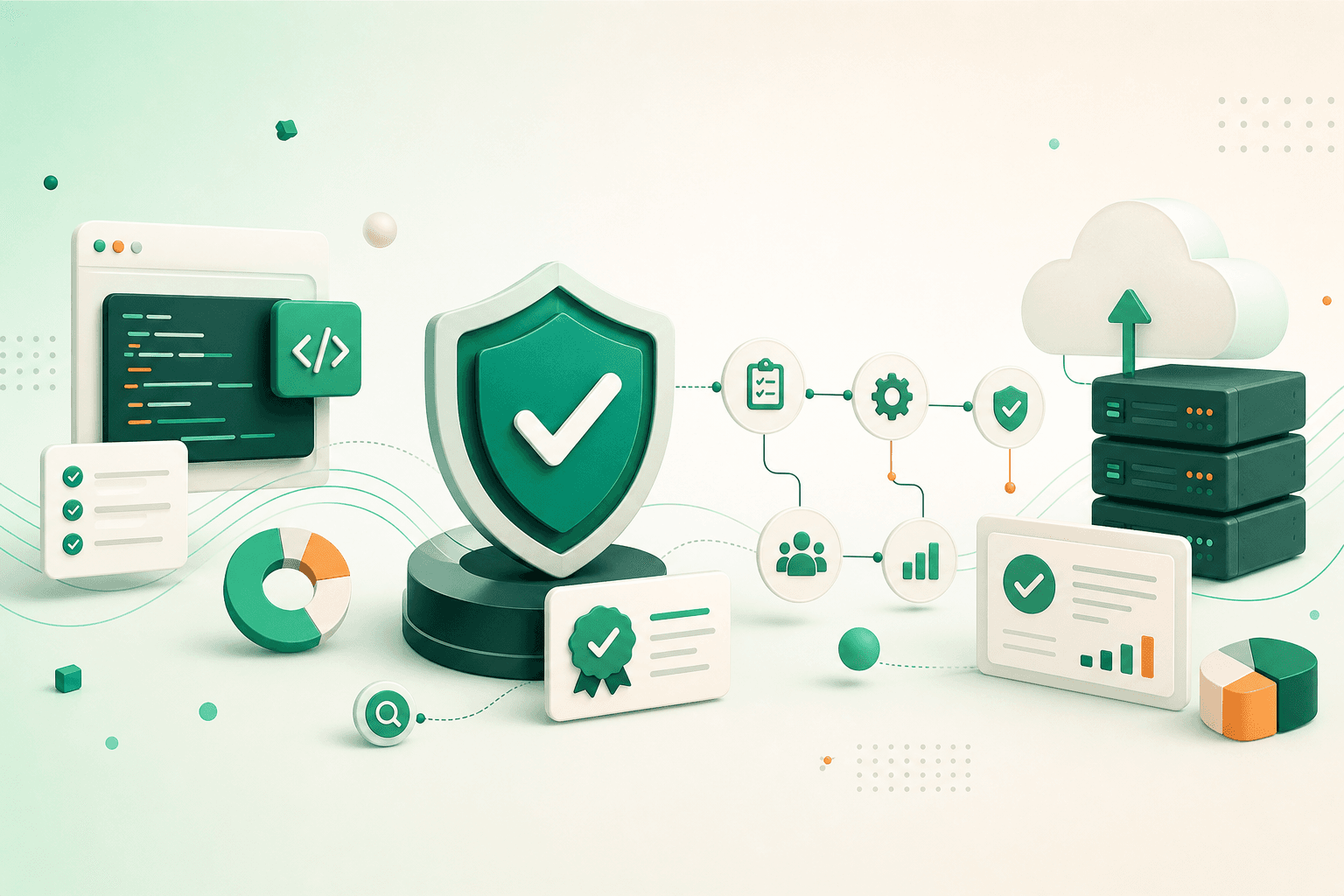 Quality assurance and software engineering illustration