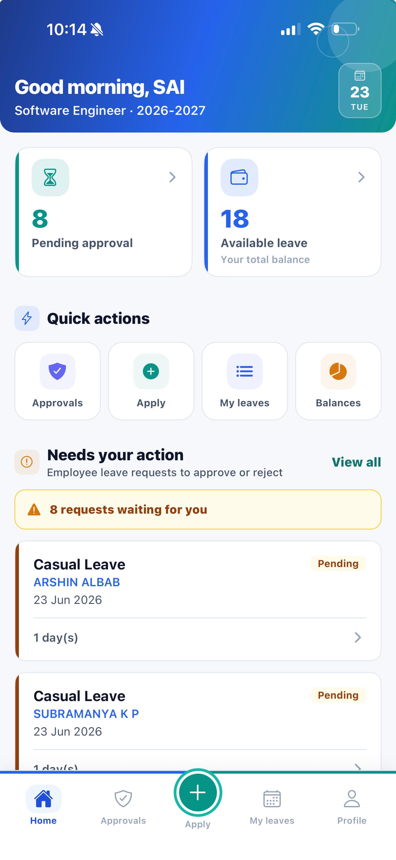 HRMS Dashboard