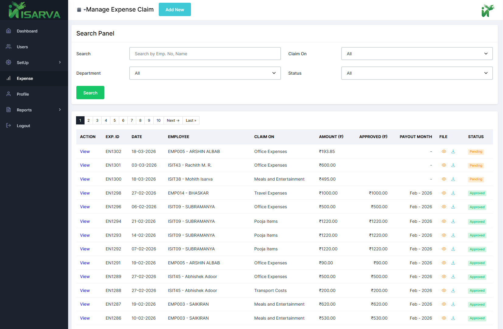 Expense Tracker | Isarva Infotech