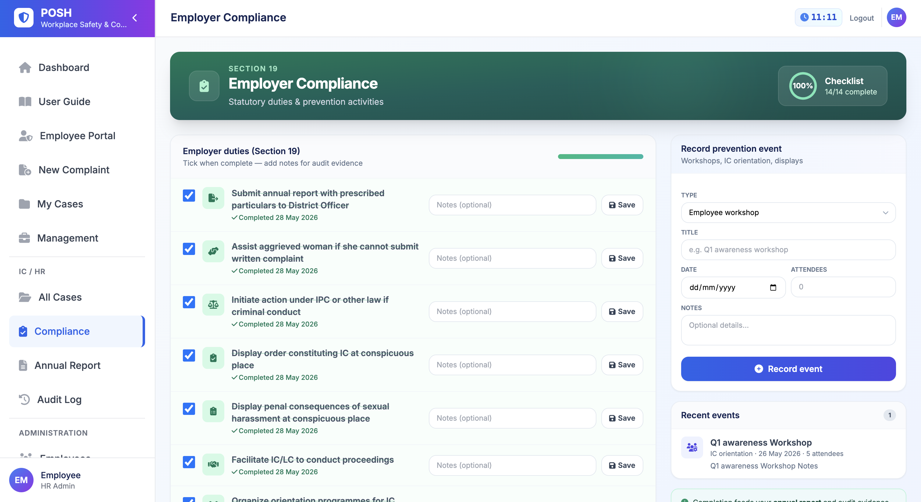 Compliance preview